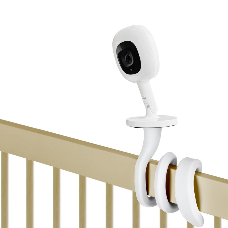 iTODOS Baby Monitor Mount Compatible with Nanit Pro Smart Baby Monitor & Flex Stand, Versatile Twist Mount without Tools or Wall Damage,Travel Baby Monitor Accessory -White white - BeesActive Australia