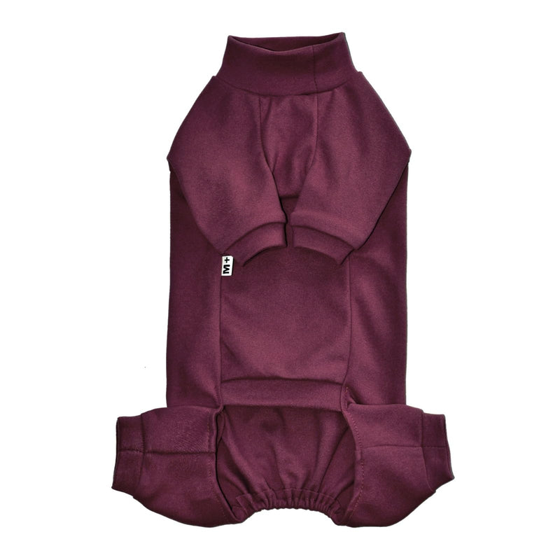 Sphynx Cat Four Leg Warm Fleece Pajamas Elastic Pet Clothes for Hairless Cat Surgery Recovery Suit Cat Undershirt Thermal Hairless Cat Clothes for Sphynx, Devon, Cornish (M (5.5-7 lbs), Wine) M (5.5-7 lbs) - BeesActive Australia