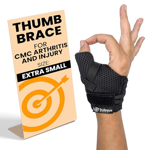 BULLSEYE Thumb CMC Brace - Stabilizer for Pain Due to Basal Joint Arthritis XS - Right Hand