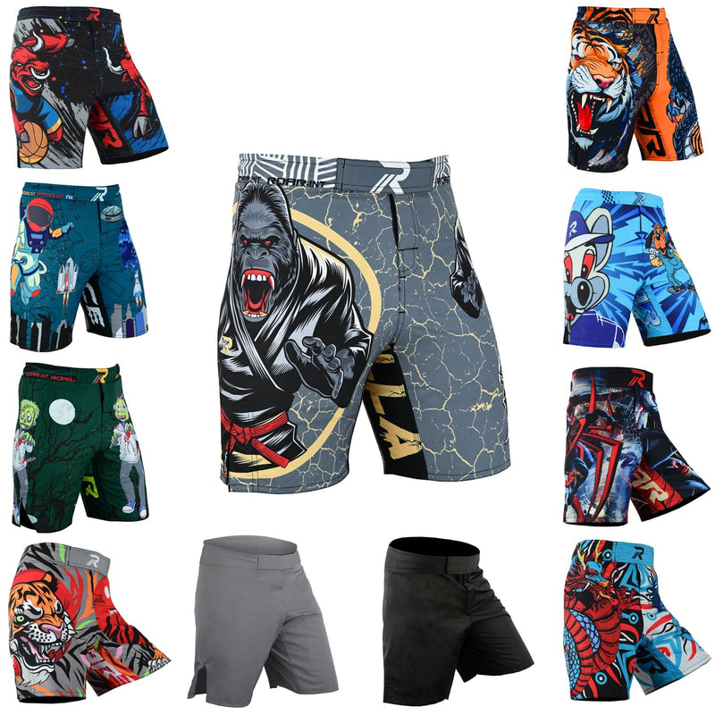 ROAR-INT Kids Mixed Martial Arts MMA Shorts BJJ Cross Training Gym Boxing Grappling Kickboxing Muay Thai Workout Shorts Small Gorilla