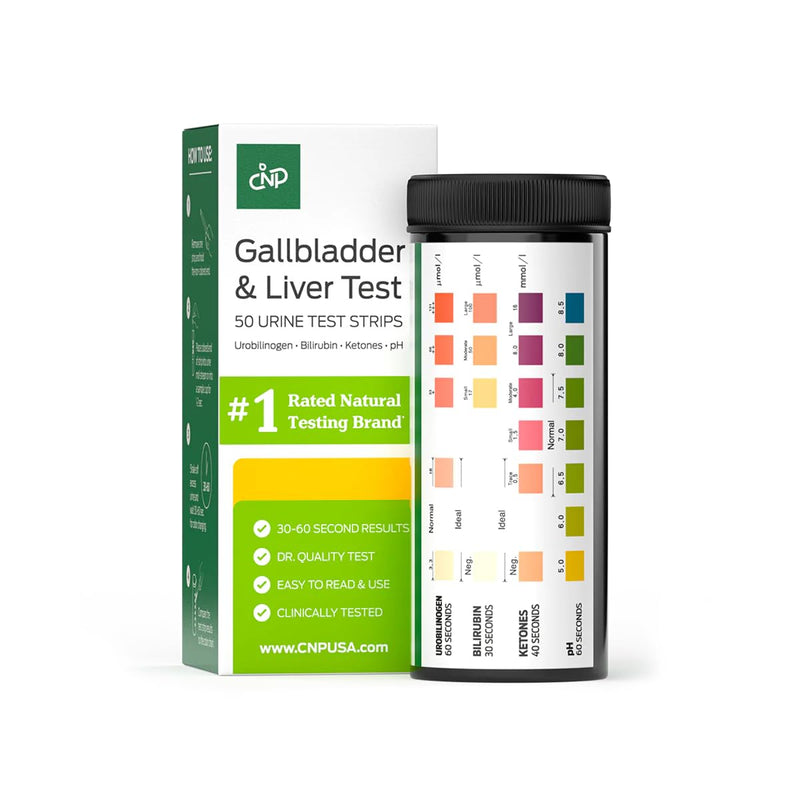 Complete Natural Products Gallbladder & Liver Urinalysis Kit, 50 Count Strips, Urobilinogen, Bilirubin, Ketones, pH - BeesActive Australia