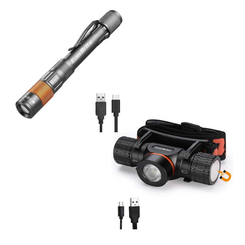 EverBrite Rechargeable Pen Light and Rechargeable Headlamp