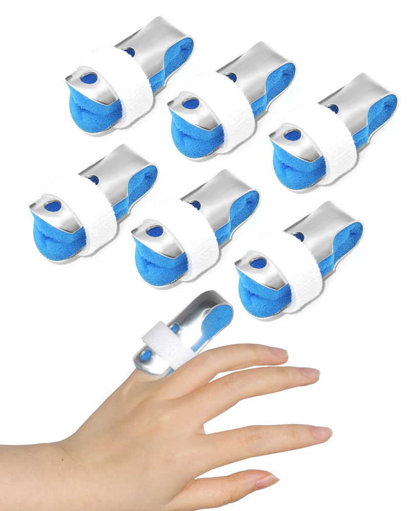Kids Finger Splint, 6 Pcs finger splints for broken finger pinky Support kids finger splint small Braces Arthritis Knuckle Care 1 Pack (6 pcs) Blue All small size - BeesActive Australia
