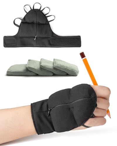 Weighted Gloves for Tremors-Adjustable Hand Gloves Stability Aid for Parkinson's Hand Tremors, Enhanced Grip & Writing Support for Elderly X-Large Right Hand