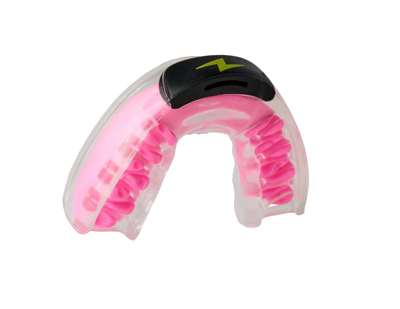 Zone Mouthguard Sports Mouth Piece Starter Kit - Comfort-Fit Mouth Piece, Replacement Putty, & Carry Case. Comfort fit in Minutes. M.O.R.A. Technology. No Boil, No Pain for Youth (Pink) Pink - BeesActive Australia