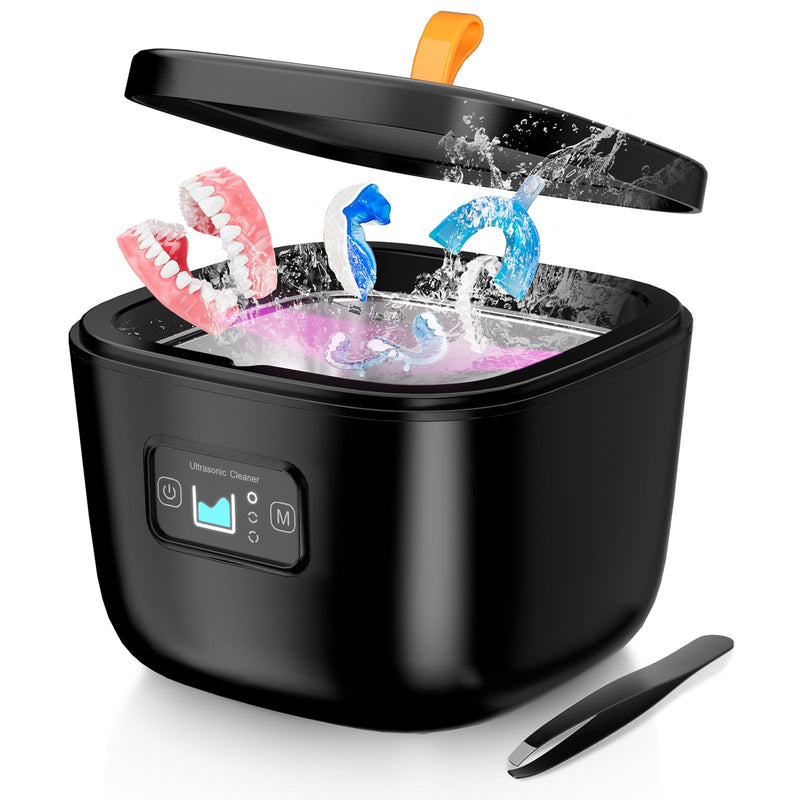 Ultrasonic Cleaner for Retainer, Dentures, Mouth Guard, Aligner, Whitening Trays, 255ML 43kHz Jewelry Cleaner Ultrasonic Machine, Portable Ultrasonic Retainer Cleaner for Home Travel, Ideal Gift - BeesActive Australia