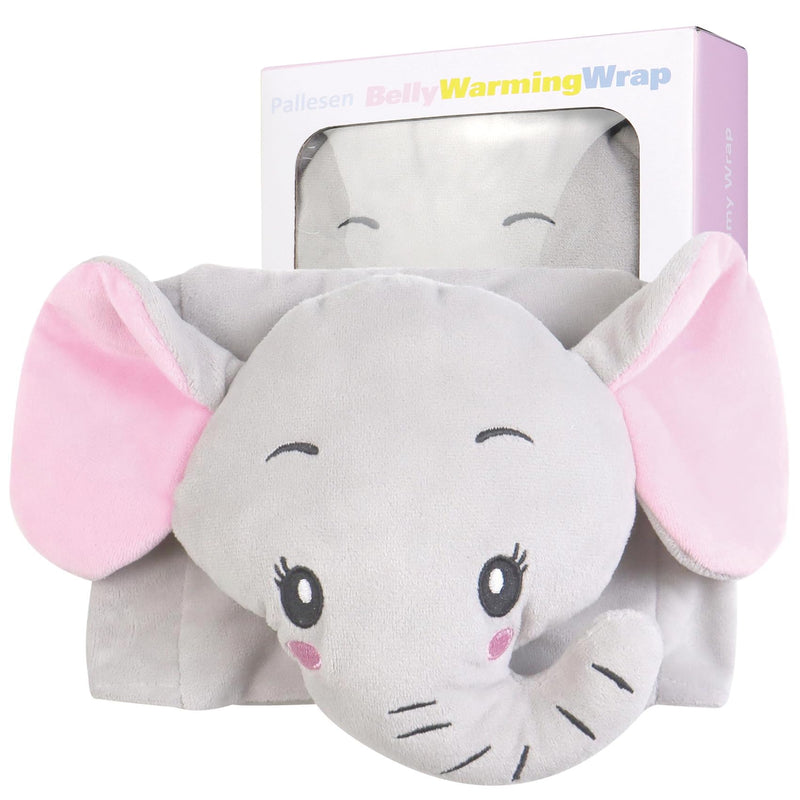 Colic Baby Relief,Gas Relief for Infants,Baby Colic Heated Tummy Wrap,Baby Swaddling Belt for Colic Calm,Natural Relief for Upset Stomach in Babies and Toddlers,Elephant Elephant-grey - BeesActive Australia