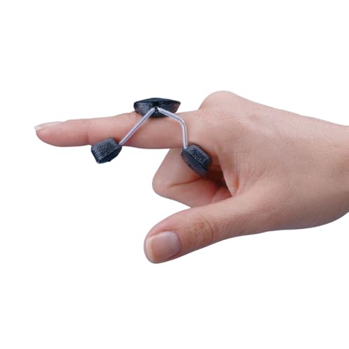 Rolyan Sof-Stretch Short Extension Splint, PIP Finger Brace, Black, Medium