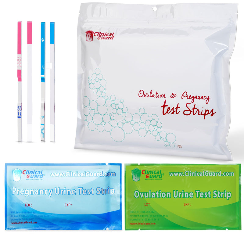 Clinical Guard 35 Pregnancy Tests Strips and 40 Ovulation Test Strips Fertility Kit and Early Detection OPK LH HCG Combo Pack - BeesActive Australia