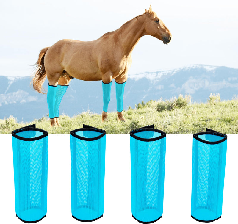 Mesh Fly Boots for Horses Set of 4, Horse Leg Guards Leg Wraps, Horse Leg Protectors - BeesActive Australia