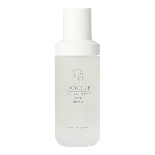 Licorne Vegan Rice Toner Korean Face Toner with Rice Water, Hydrating Milky Toner, K-Beauty Skincare for Smooth, Radiant-Looking Skin, 100ml 3.38 Fl Oz