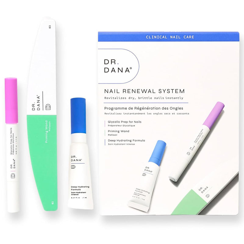 Dr. Dana Nail Repair Kit for Damaged Nails – Strengthening & Exfoliating Treatment with Glycolic Acid, Nail Primer, Hydrator & Priming Wand for Shiny, Healthy Nails, Nail Care Kit - BeesActive Australia