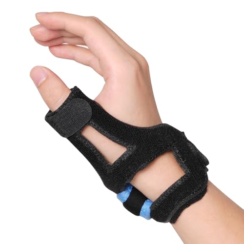 Velpeau Breathable Thumb Brace for Arthritis Pain and Support, Ideal for De Quervain's Tenosynovitis, Tendonitis, Sprained, Osteoarthritis, Trigger Thumb Spica Splint Stabilizer Right or Left Hands(M) Medium Black