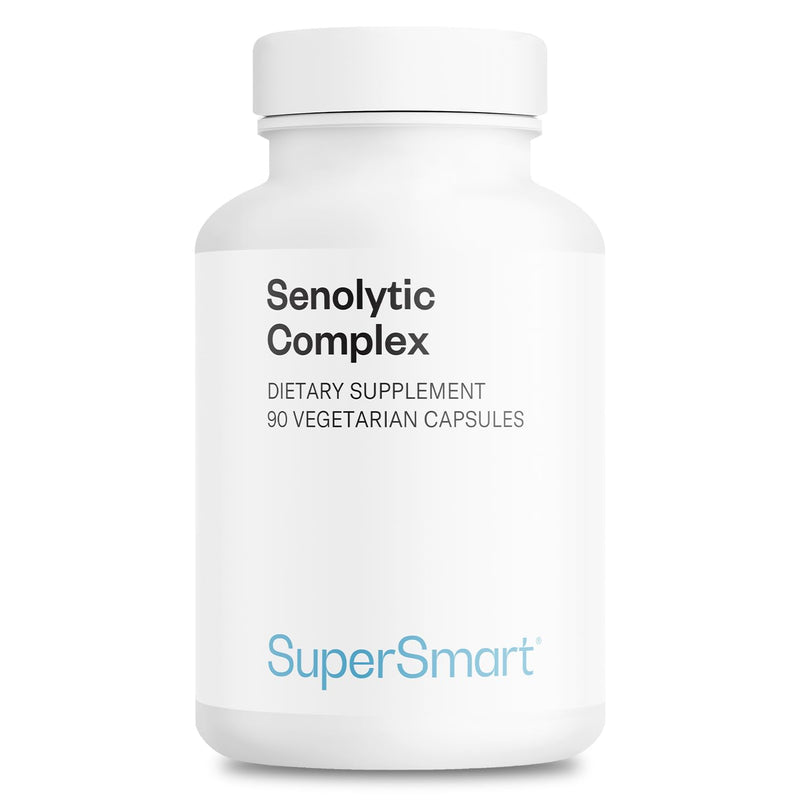 Supersmart Senolytic Complex (Advanced Formula) - with Fisetin, Quercetin, Bromelain - Patented Ingredients - Senolytic Supplement | Non-GMO & Gluten Free - 90 Vegetarian Capsules