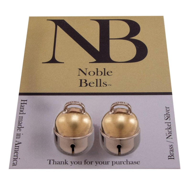 Pair - Handmade in USA, Extra Loud Multifaceted Clacker, Collar Bell for Cats and Dogs, Premium Brass and Nickel Silver Medium Pair - BeesActive Australia