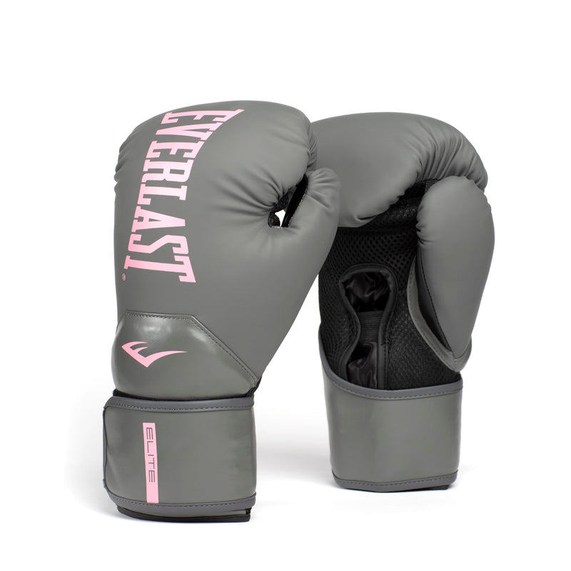 Everlast Elite 2 Womens Boxing Gloves Grey/Pink 8oz