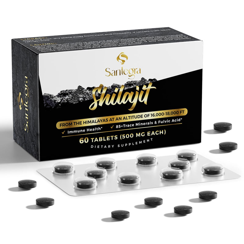 30,000 MG Shilajit Tablets, 100% Shilajit Pure Tablets 60 Counts - Shilajit Himalayan Organic Rich in Fulvic Acid & 85+ Trace Minerals, Shilajit Resin Supplement for Energy & Immune System 60 Count (Pack of 1) 60.0 - BeesActive Australia
