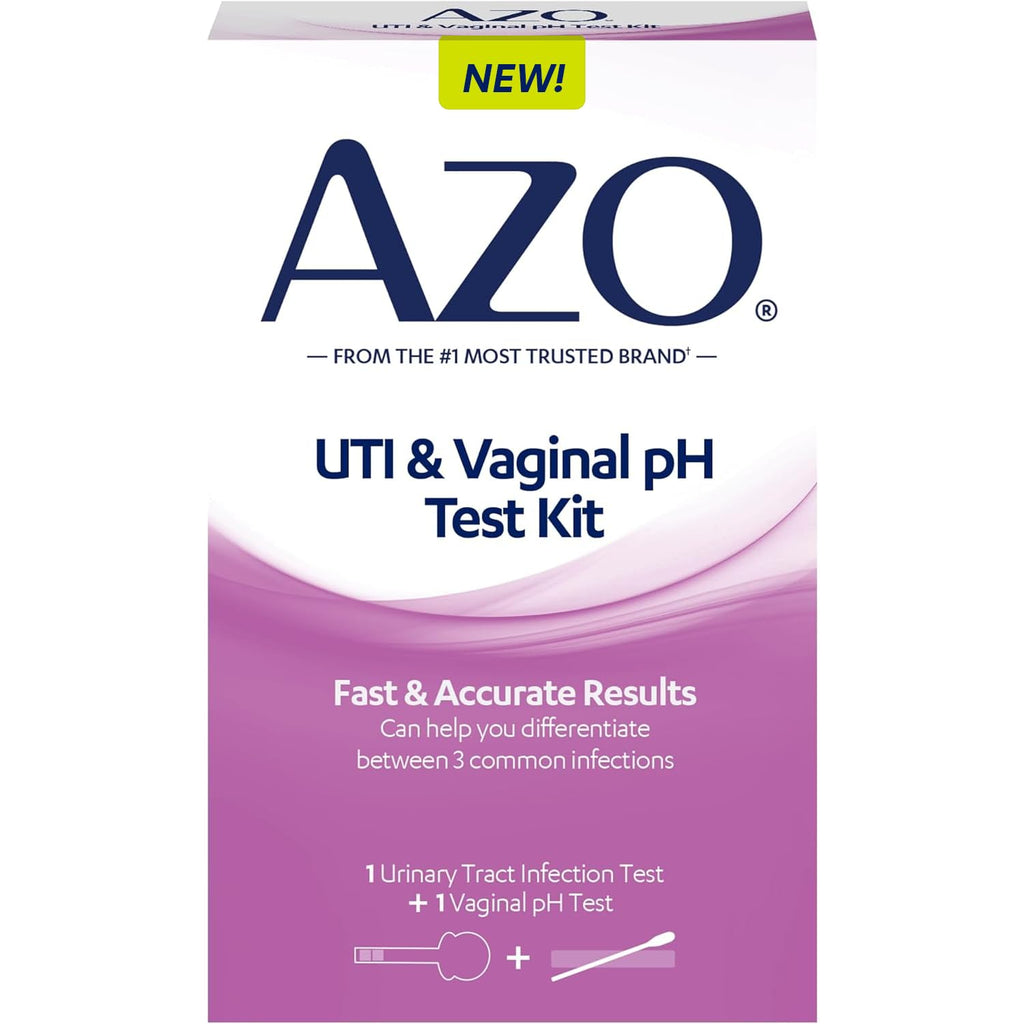 AZO Urinary Tract Infection (UTI) Test Strip + Vaginal pH Test Kit, Fast & Accurate Results, from The #1 Most Trusted Brand, FSA/HSA Eligible