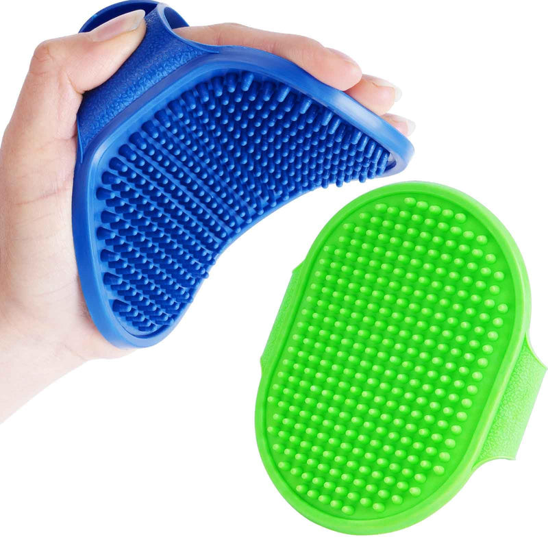 2 Pack Dog Grooming Brush, Premium Soft Silicone Pet Bath Brushes with Adjustable Handle, Shampoo Soothing Comb for Wet Dry Long Short Haired Dogs & Cats Massaging, Deshedding - BeesActive Australia
