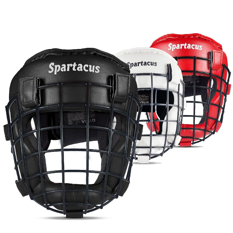 Boxing Headgear MMA Muay Thai, Removable Face Grill, Head Gear for Sparring Grappling Martial Arts Kickboxing Karate Taekwondo BJJ Training Head Guard X-Large Black - BeesActive Australia
