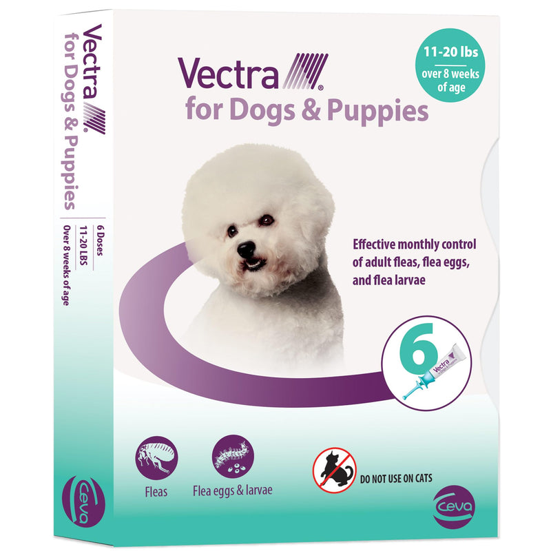 Vectra® for Dogs & Puppies Flea Treatment & Prevention for Small Dogs (11 – 20 lbs.) 6-Month Supply 6 Pack