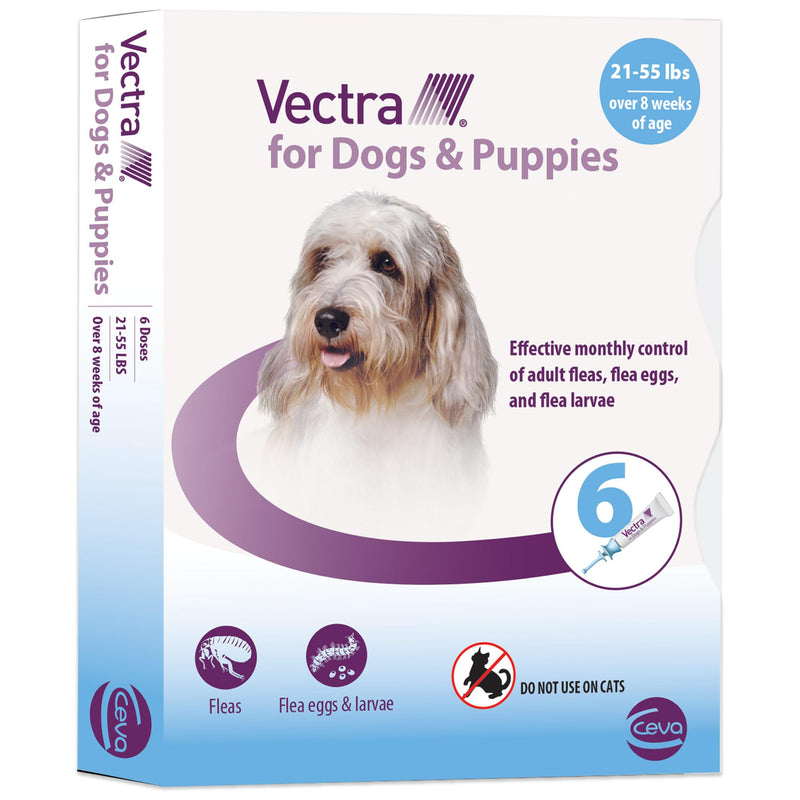 Vectra® for Dogs & Puppies Flea Treatment & Prevention for Medium Dogs (21-55 lbs.) 3-Month Supply 3 Pack