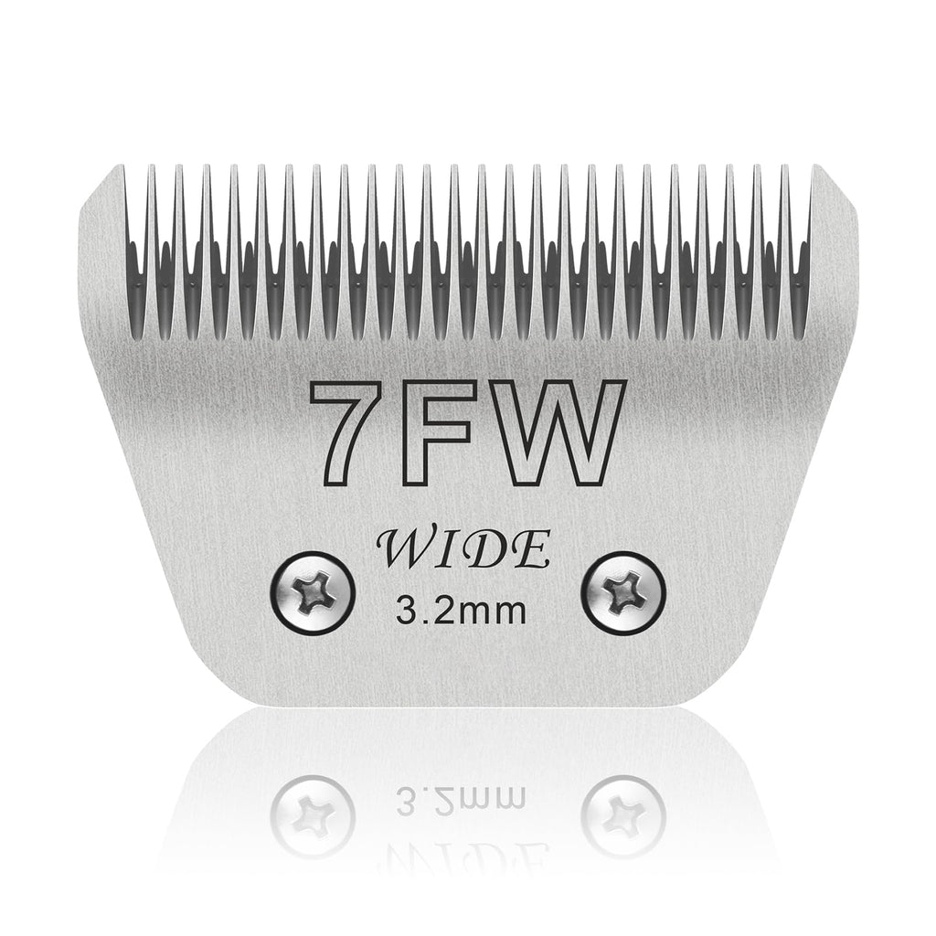 7FW Wide Pet Dog Grooming Detachable Blades,Compatible with Andis,Oster A5,Wahl KM10 Clippers,Cut Length 1/8"(3.2mm) 7fw