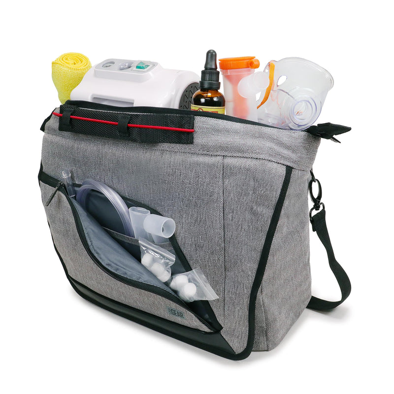 USA Gear Nebulizer Machine Travel Storage Bag with Shoulder Strap, Customizable Padded Interior - Carrying Case for Asthma Nebulizer Machine, Mask and Tubing, and More Asthma Supplies - BeesActive Australia