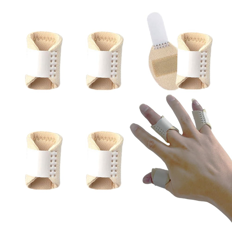 Thumb Finger Splints (5Pcs), Trigger Finger Splint Thumb Brace for Broken Finger, Straightening, Arthritis, Sprained, Pain Relief, Finger Stabilizer Support for Thumb/Middle/Ring/Index/Pinky Fingers - BeesActive Australia