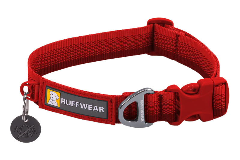 Ruffwear, Front Range Dog Collar, Durable and Comfortable Collar for Everyday Use, Red Canyon, 14"-20" 14"-20" - BeesActive Australia