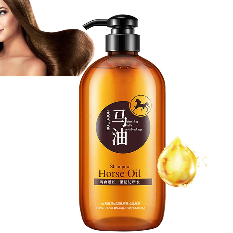 Horse Oil Shampoo, Horse Oil Nourishing Shampoo-No.1 Japan, Pure Horse Oil Argan Shampoo and Conditioner (1Pcs) 1Pcs