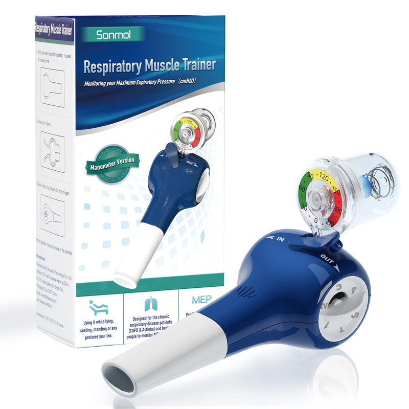 Lung Trainer with Travel Case | Breathing Trainer for Better Breath | Lung Exerciser Device & Breathing Exercise Device for Lungs | Incentive Spirometer Adult & Lung Strengthener - BeesActive Australia