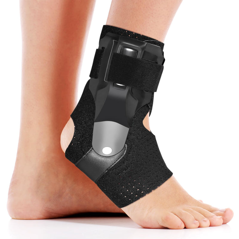 Ankle Brace with Side Stabilizers -Adjustable Ankle Support for Sprains, Sports Injuries, Plantar Fasciitis, Injury Recovery, Best Ankle Support for Running, Basketball, Volleyball (Medium) Medium - BeesActive Australia