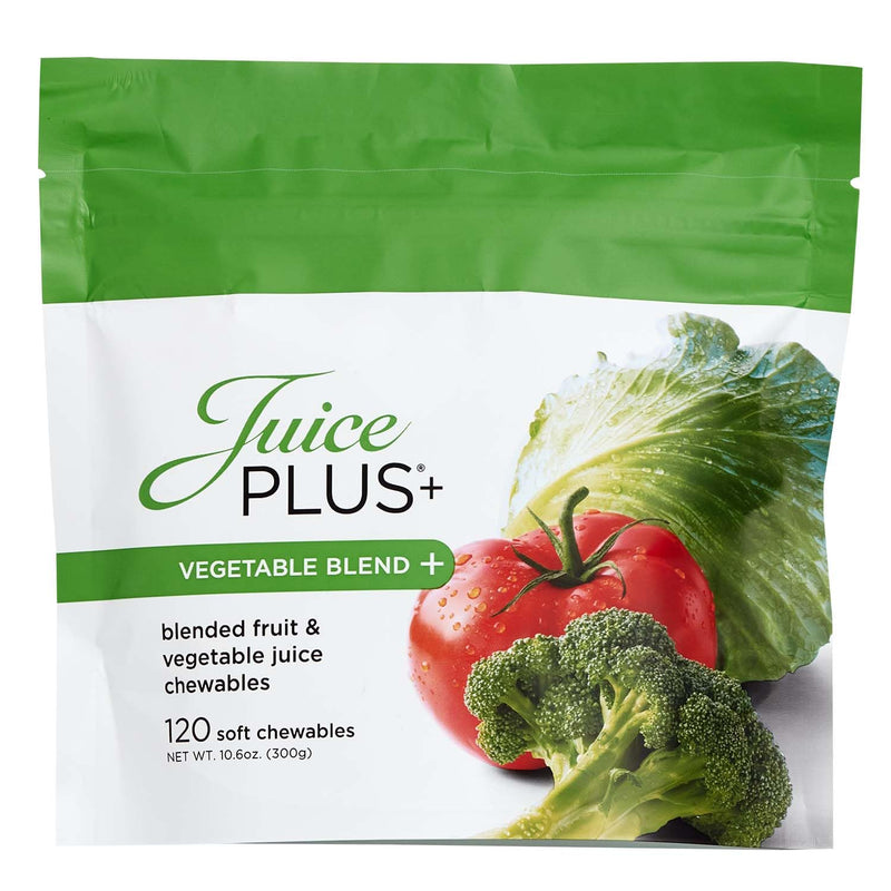 JuicePlus+ Vegetable Blend Soft Chews, Vegan, 11 Vegetables, 1-mo, 30 Chews | For kids & adults: 4 chews daily for adults, 2 for kids. Whole food nutrition from vegetables incl. peels & seeds