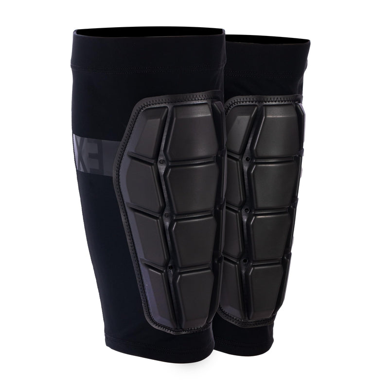G-Form Pro-X3 Shin Guards - Breathable Padded Shin Guard Sleeve - Flexible Shin Guards for Mountain Biking & Riding - Comfortable Protective Gear for Athletes Small/Medium Triple Matte Black - BeesActive Australia