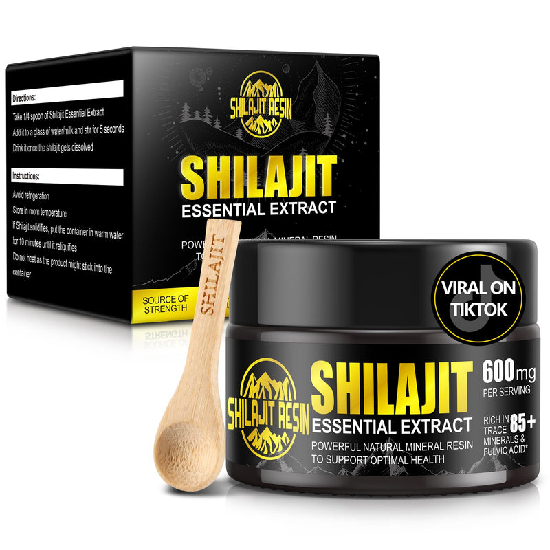 Shilajit Pure Himalayan Organic Shilajit Resin - Gold Grade 100% Shilajit with 85+ Trace Minerals & Fulvic Acid for Focus & Energy, Immunity, 50 Grams - BeesActive Australia