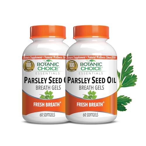 Botanic Choice Parsley Seed Oil 2 Pack 120 Softgels Breath Odor Neutralizer 60 Count (Pack of 2)
