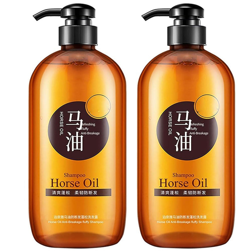 Horse Oil Nourishing Shampoo, Horse Oil Shampoo Japan, Japanese Horse Oil Shampoo Nourishing Conditioner No.1 in Japan for All Types (600ML) 600ML - BeesActive Australia