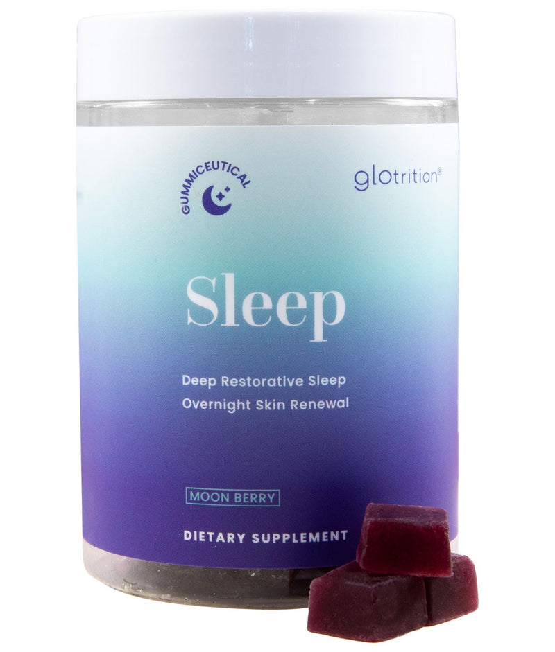 Glotrition Beauty Sleep Gummy | Deeper, Higher Quality Sleep | Rejuvenate & Moisturize Skin at Night | Non-Habit Forming with Natural Ingredients | 60 Gummies 60 Count (Pack of 1)