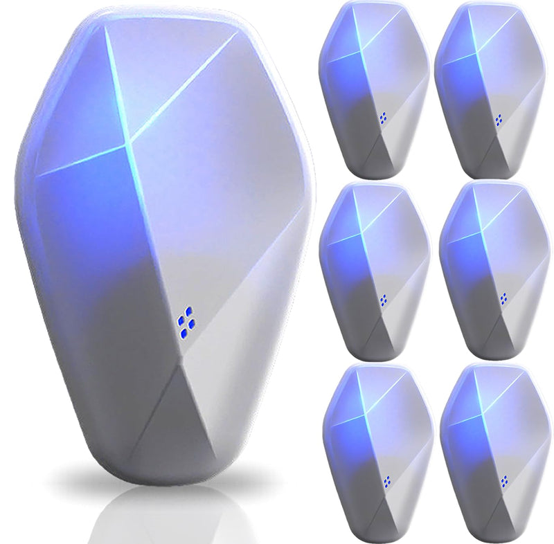 Ultrasonic Pest Repeller, Electric Insect Repeller for Indoor Use, Ariie Pest Control Device for Rodents, Mosquitoes, Ants, Cockroaches, Silverfish, Mice, Fleas, Beetles and Other Insects (6 Packs) - BeesActive Australia