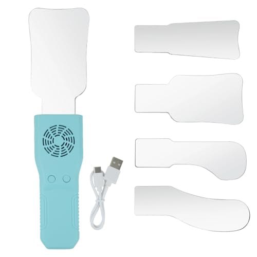 Fencia Dental Electric Orthodontic Photograph Mirror Automatic Defogging Imaging Mirror Anti-Fog LED Intra Oral Photo System for Photography with 4 Interchangeable Mirrors (Blue)