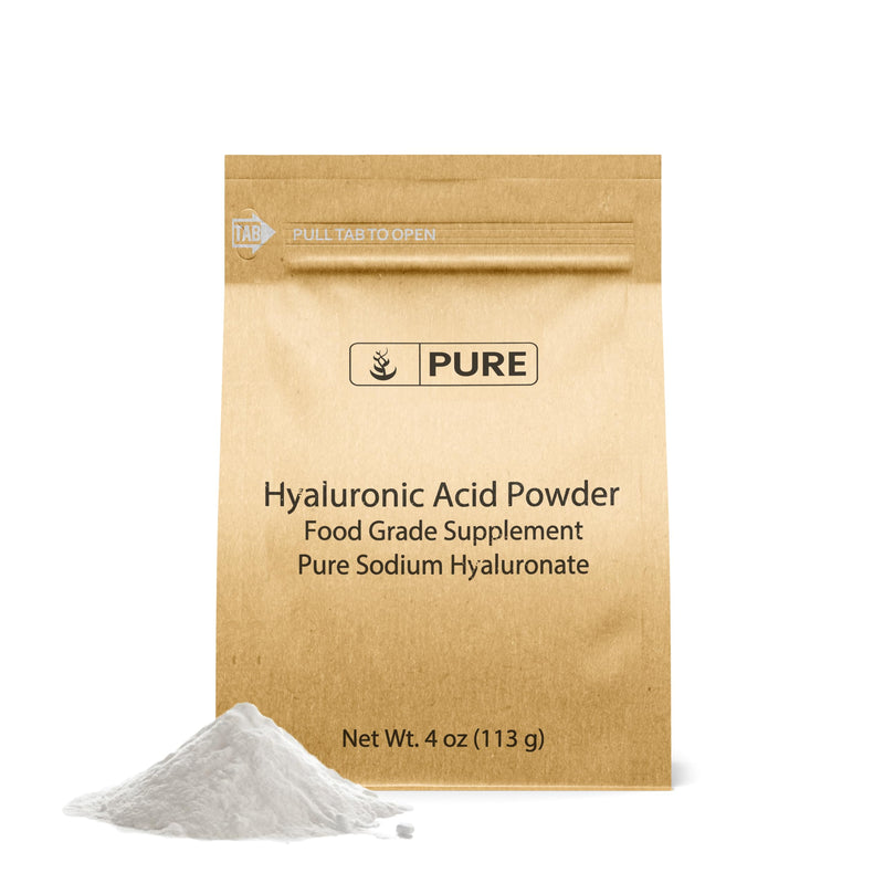 PURE ORIGINAL INGREDIENTS Hyaluronic Acid, Water Soluble, Fine Powder (4 Ounce) 4 Ounce (Pack of 1) - BeesActive Australia