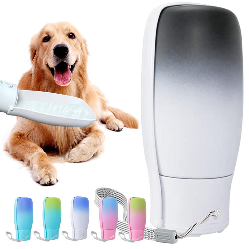Foldable Portable Dog Water Bottle, Food Grade Plastic Dog Water Bowl Dispenser, High-Temperature Resistant Dog Accessories for Outdoor, Travel Gifts for Dog(19Oz, Black&White) Black White 19oz - BeesActive Australia