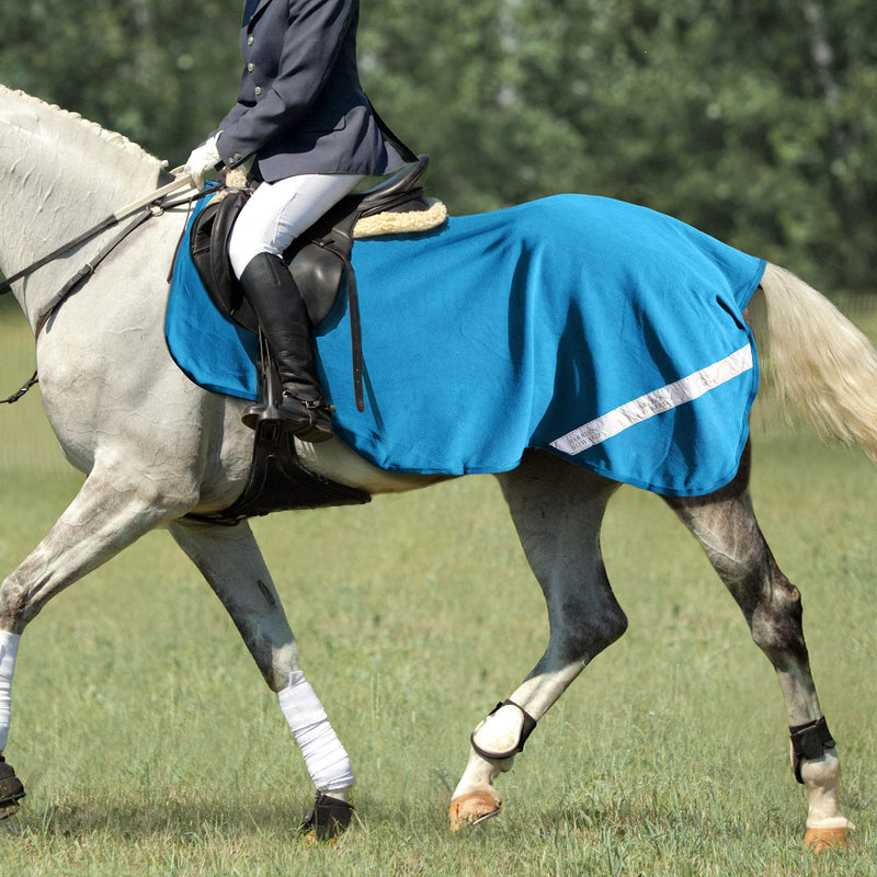 Harrison Howard Acclimate Fleece and Mesh Horse Exercise Sheet Hi-Viz Competition Medium Azure Blue - BeesActive Australia