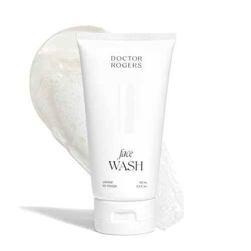 Doctor Rogers Face Wash, Gentle Hydrating Gel Cleanser for All Skin Types, Removes Makeup and Impurities, Non-comedogenic, Fragrance-free, 5 Oz (150ml) FW-200