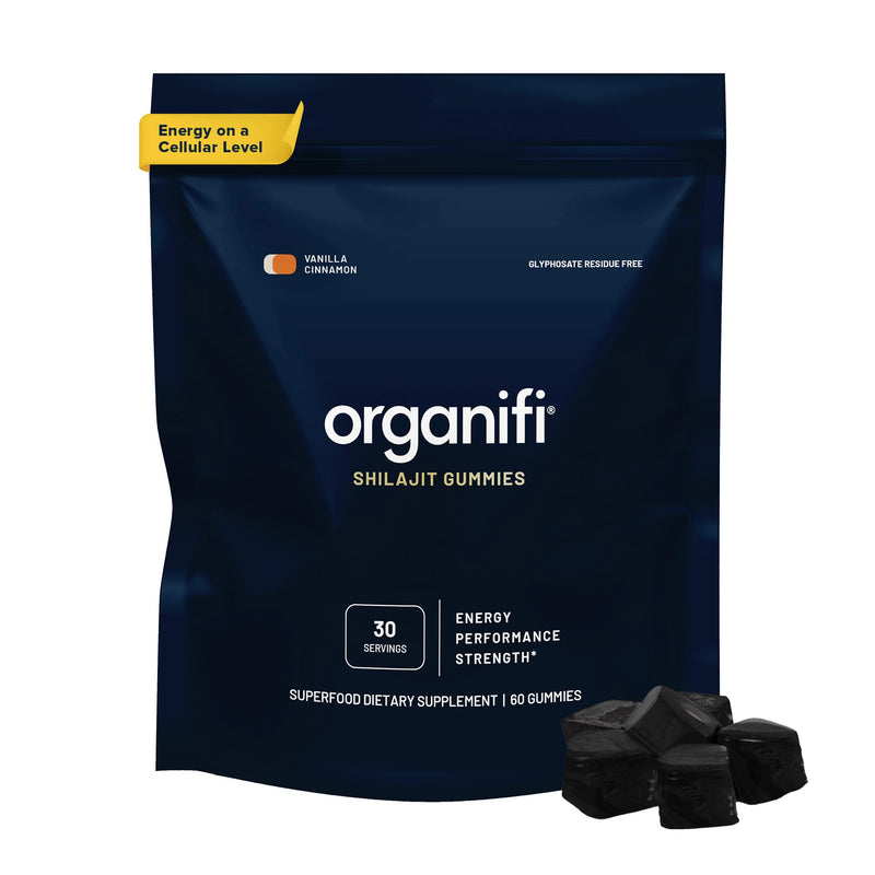 Organifi - Shilajit Gummies - Supports Natural Energy and Strength - Vanilla Cinnamon, 30 Servings - BeesActive Australia
