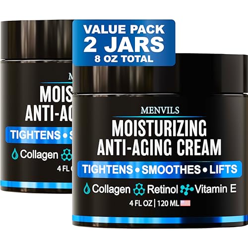 (2 Pack) Mens Face Moisturizer Cream - 8 OZ - Anti-Aging & Wrinkle Cream 8 Ounce (Pack of 1)