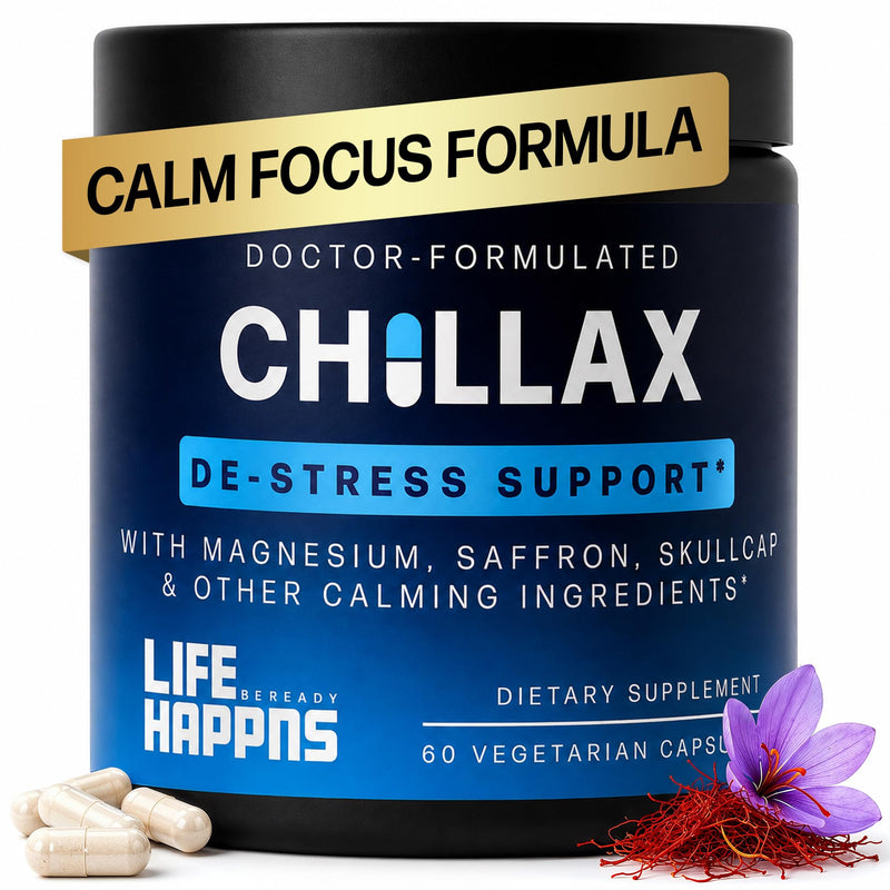 Calm & Mood Support Supplement for Adults with Saffron – Non-Drowsy Daily Stress Support, Emotional Wellness & Relaxation Support with L-Theanine, Magnesium Glycinate & Skullcap for Calm Focus - 60 ct