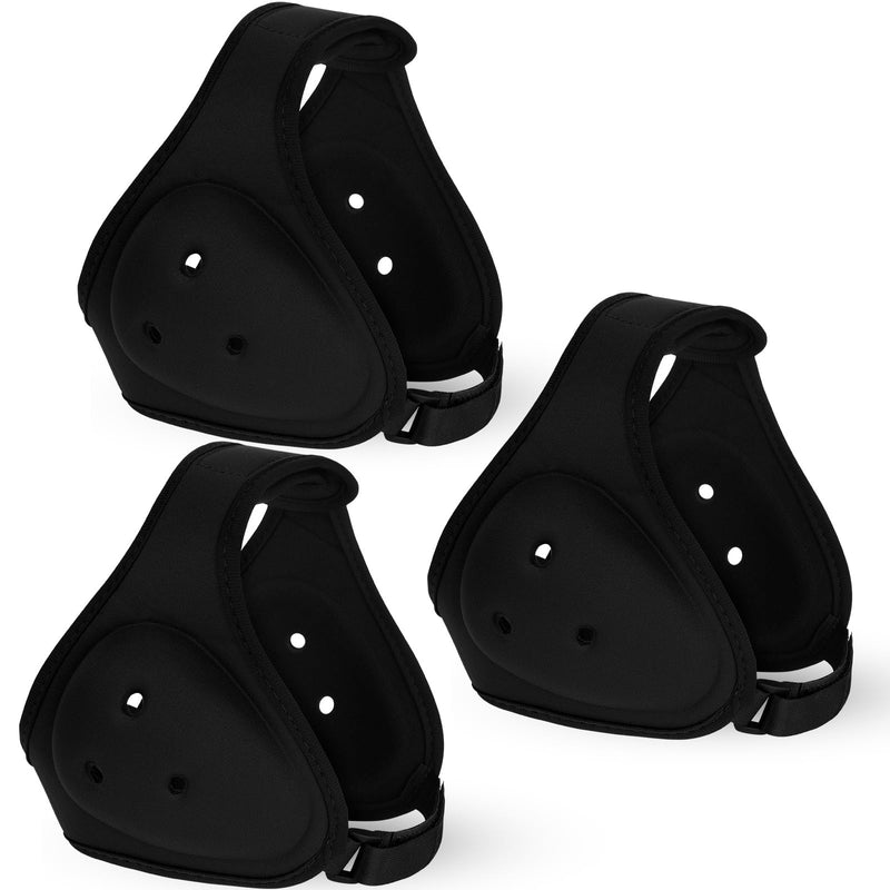 Jerify 3 Pcs Wrestling Headgear for Kids Youth Soft Grappling Headgear Wrestling Adjustable Ear Guard Protective(Black) Black