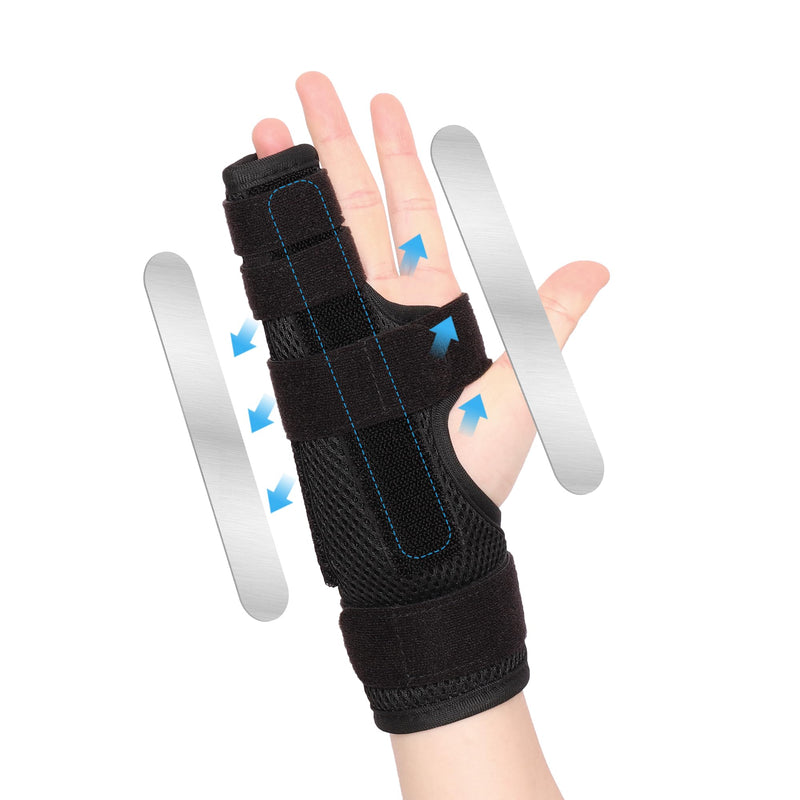 Pinky Finger Splint, Boxer Fracture Splint, Metacarpal Splint for 4th or 5th Finger, Finger Splint for Broken Finger Trigger Finger Arthritis Tendonitis,Fits for Left & Right Hand(Mesh,S/M) Mesh S/M